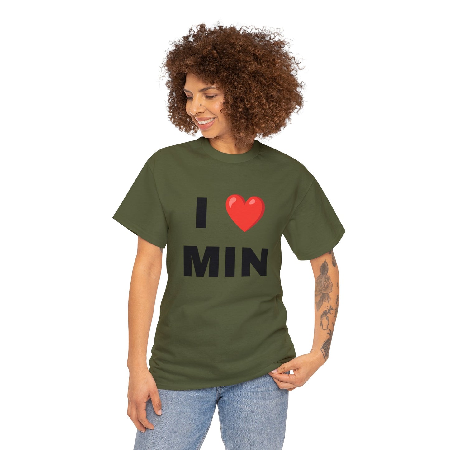 I ❤︎ MIN  Unisex Cotton T-Shirt