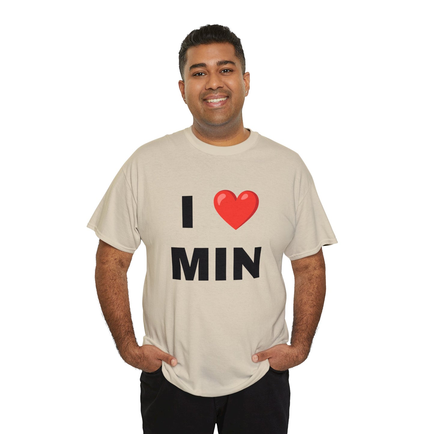 I ❤︎ MIN  Unisex Cotton T-Shirt