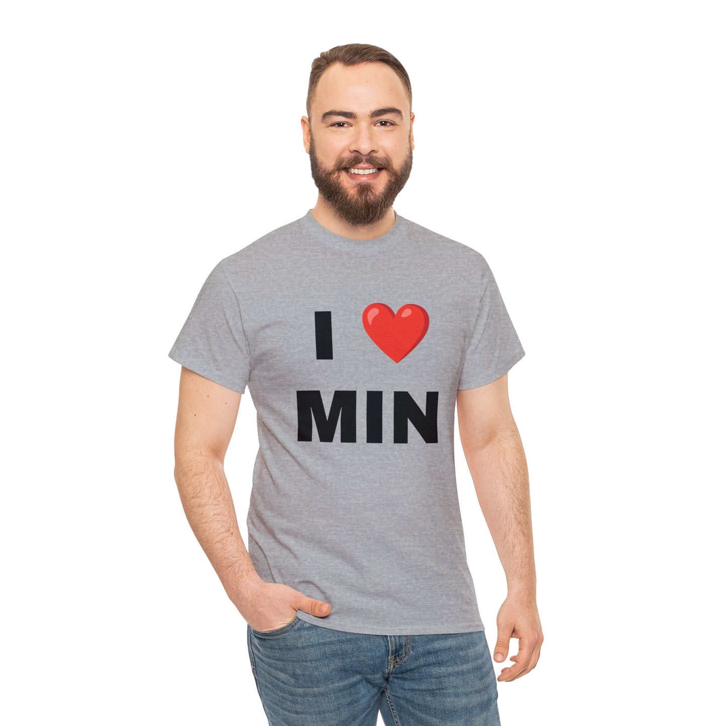 I ❤︎ MIN  Unisex Cotton T-Shirt