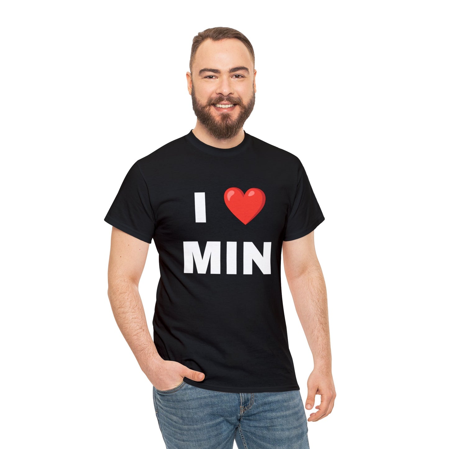 I ❤︎ MIN  Unisex Cotton T-Shirt