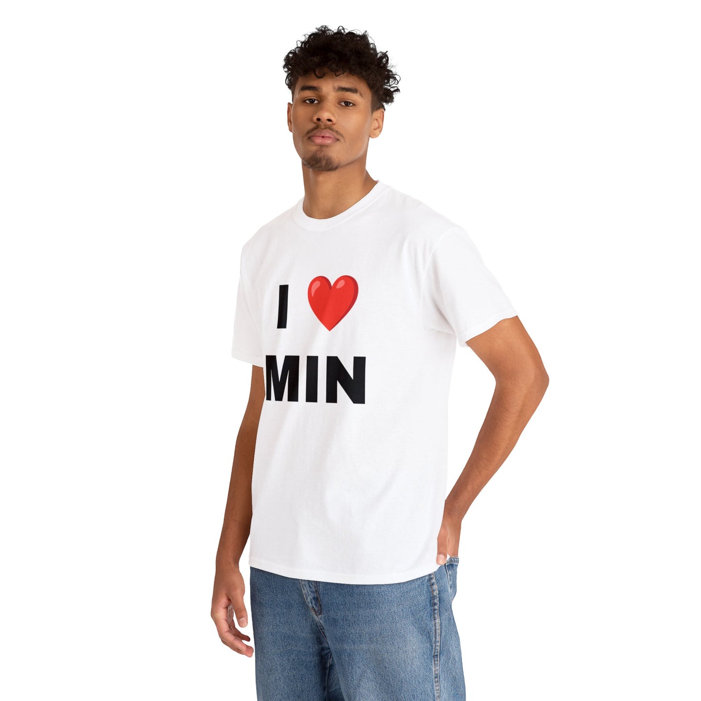 I ❤︎ MIN  Unisex Cotton T-Shirt