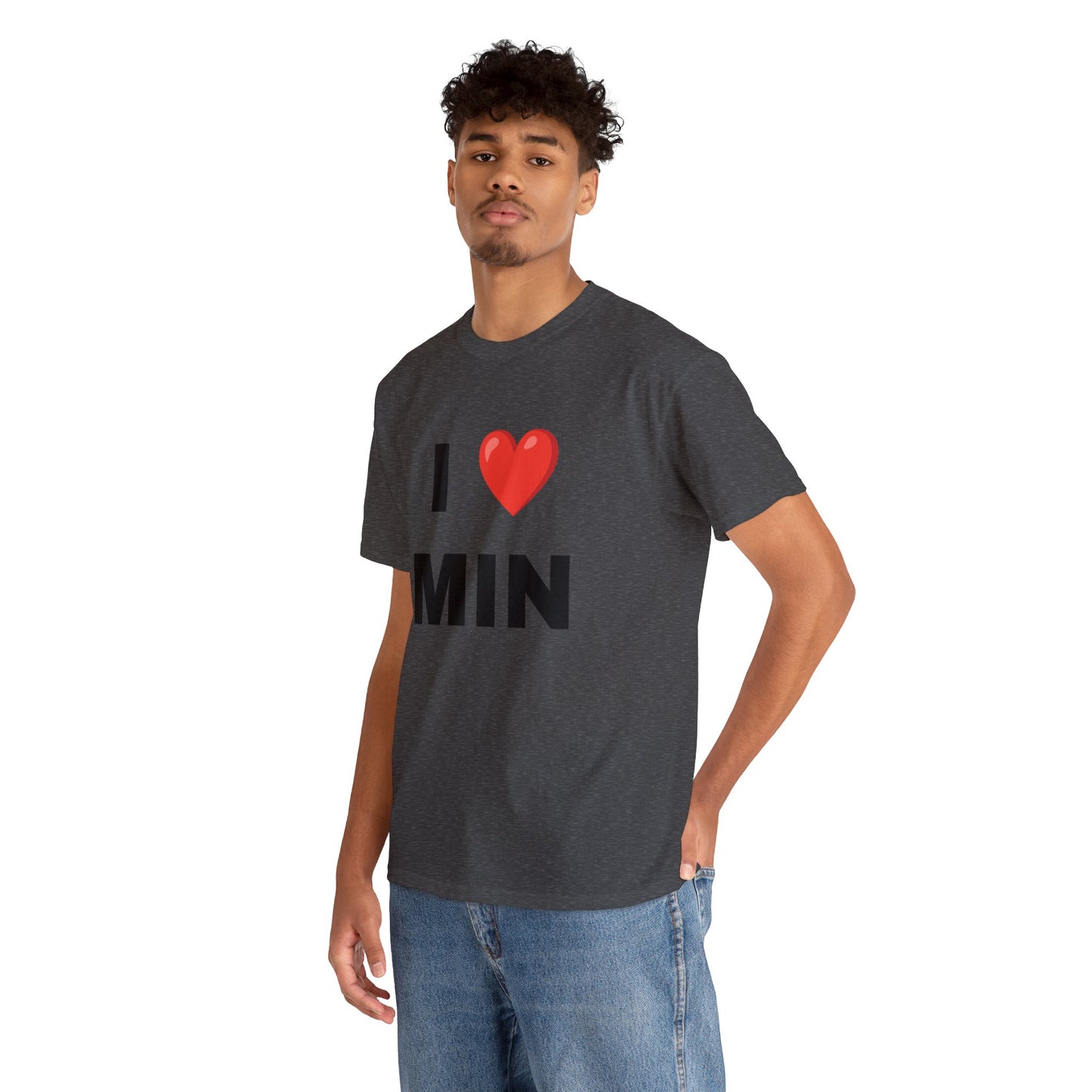 I ❤︎ MIN  Unisex Cotton T-Shirt