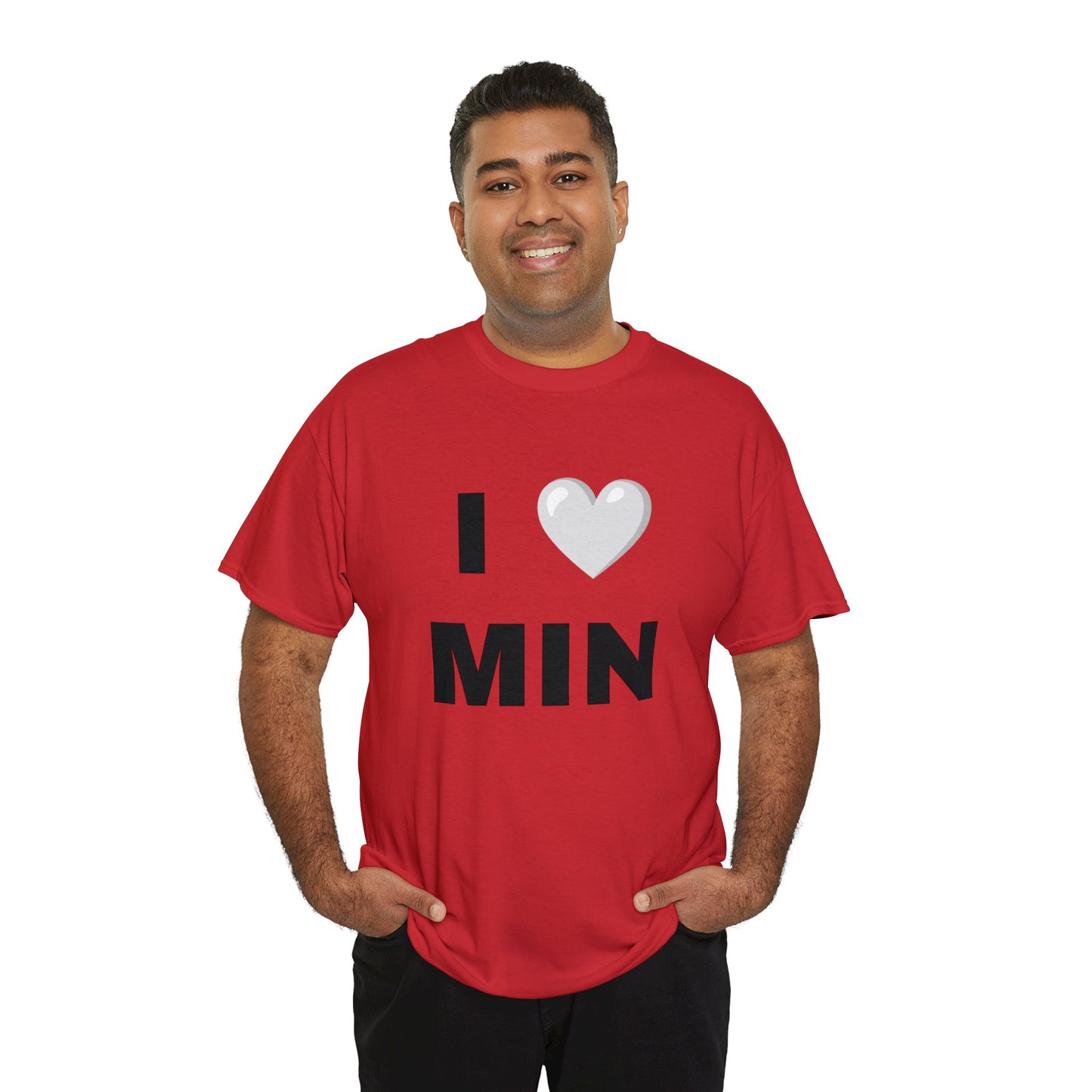 I ❤︎ MIN  Unisex Cotton T-Shirt