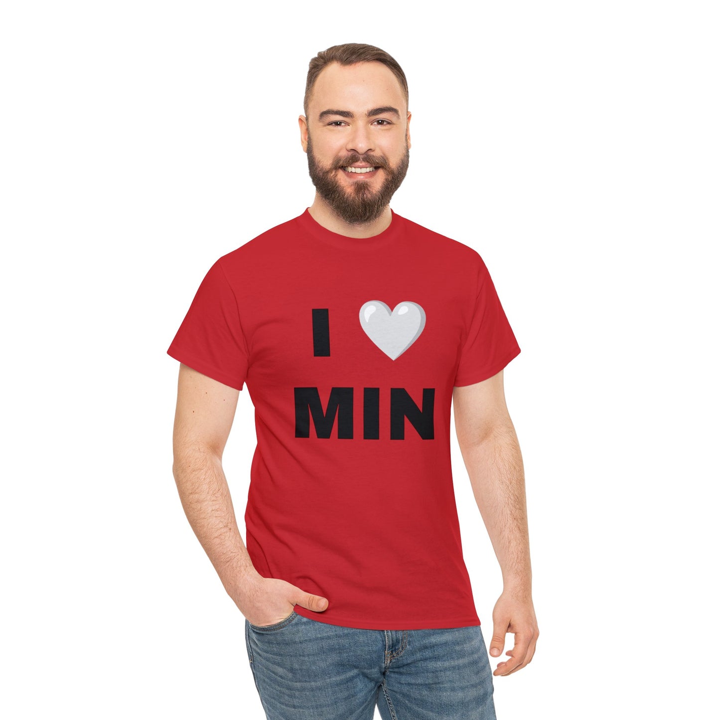 I ❤︎ MIN  Unisex Cotton T-Shirt