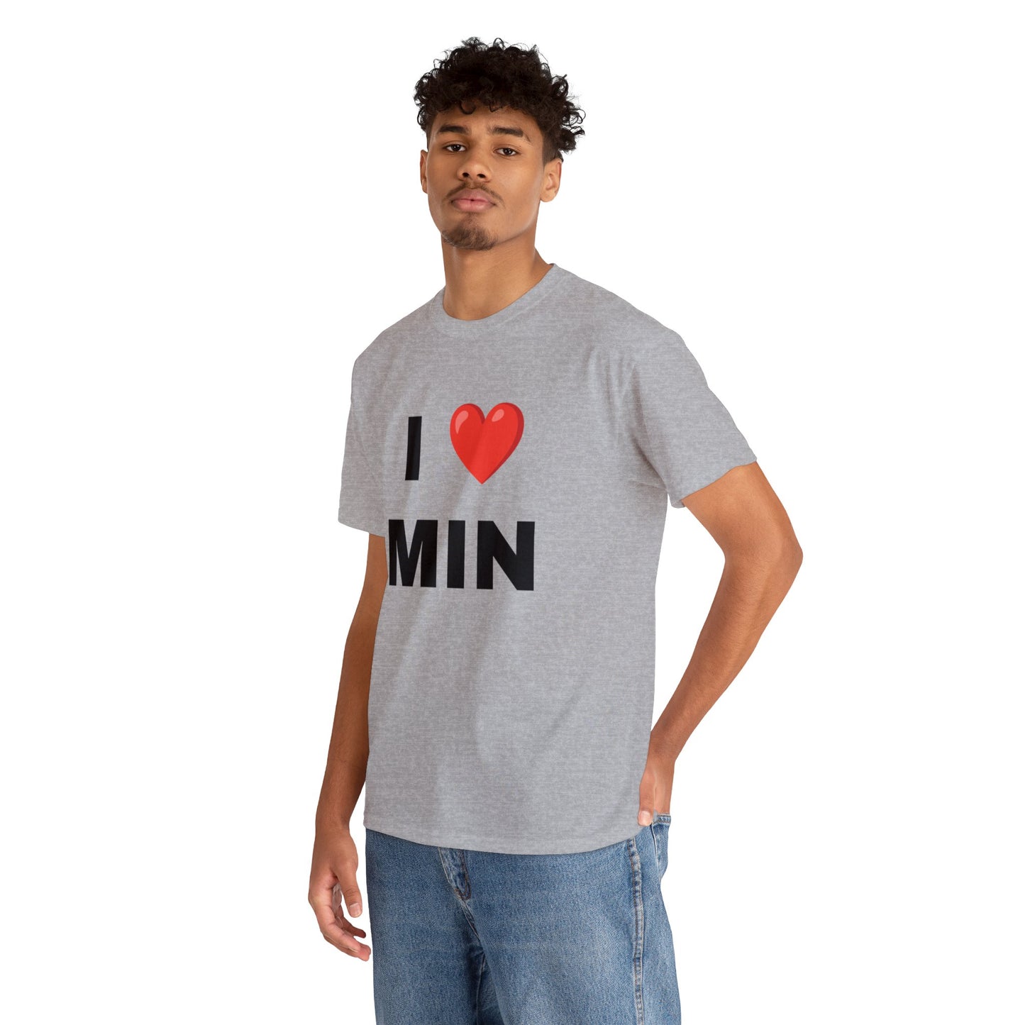I ❤︎ MIN  Unisex Cotton T-Shirt