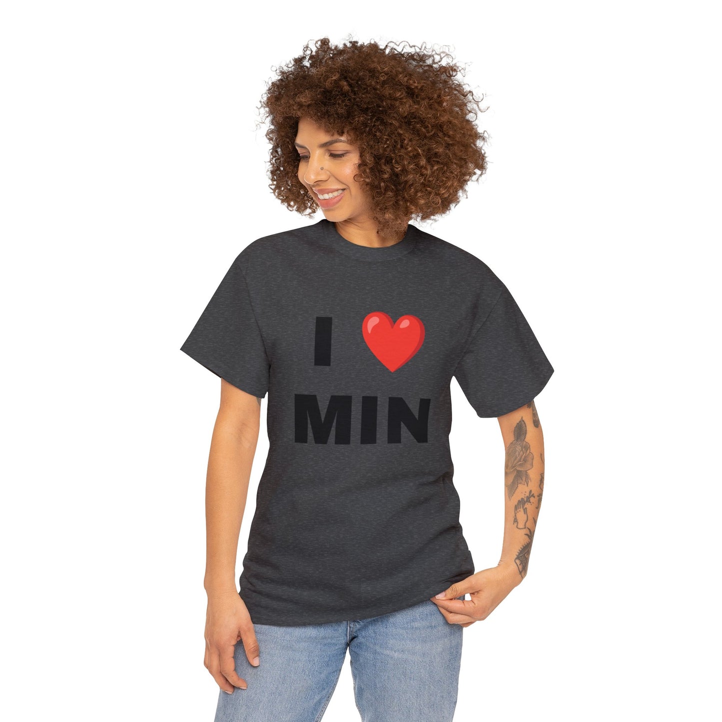 I ❤︎ MIN  Unisex Cotton T-Shirt