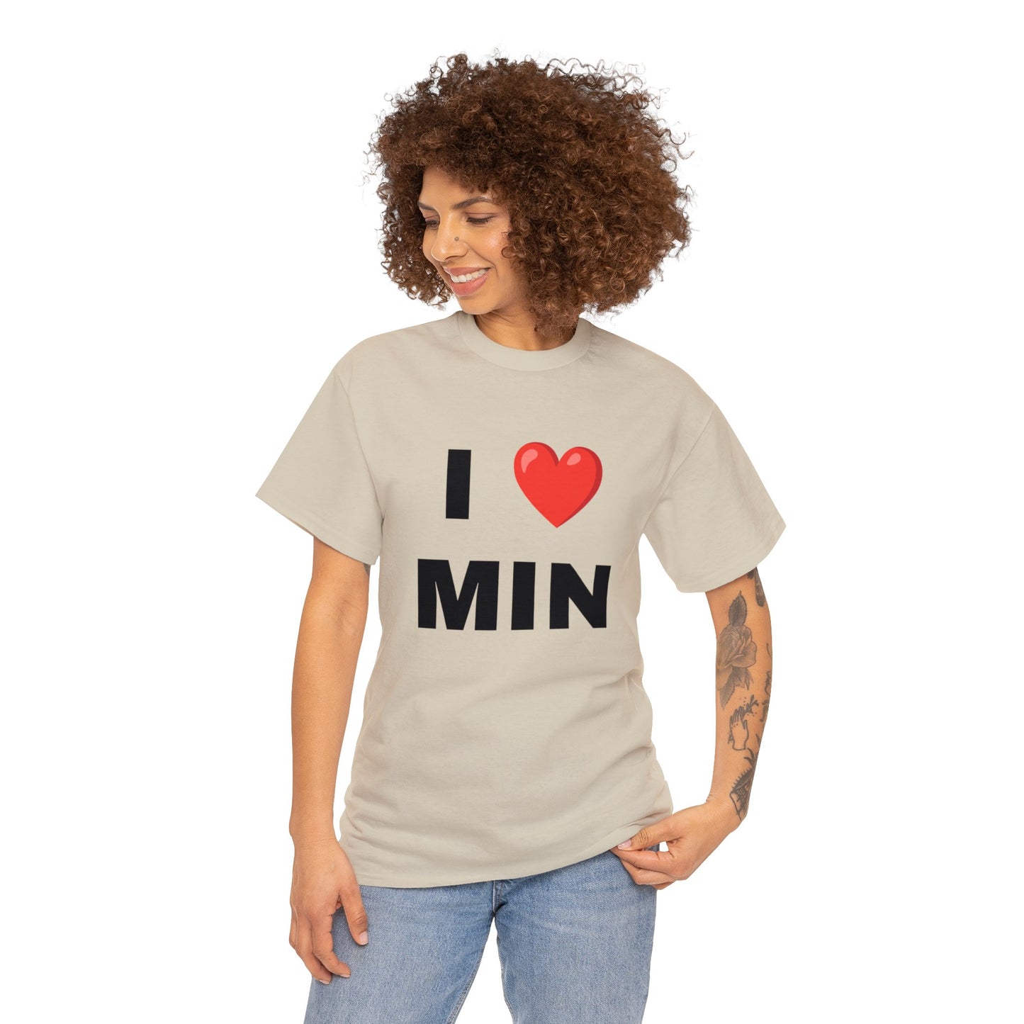 I ❤︎ MIN  Unisex Cotton T-Shirt