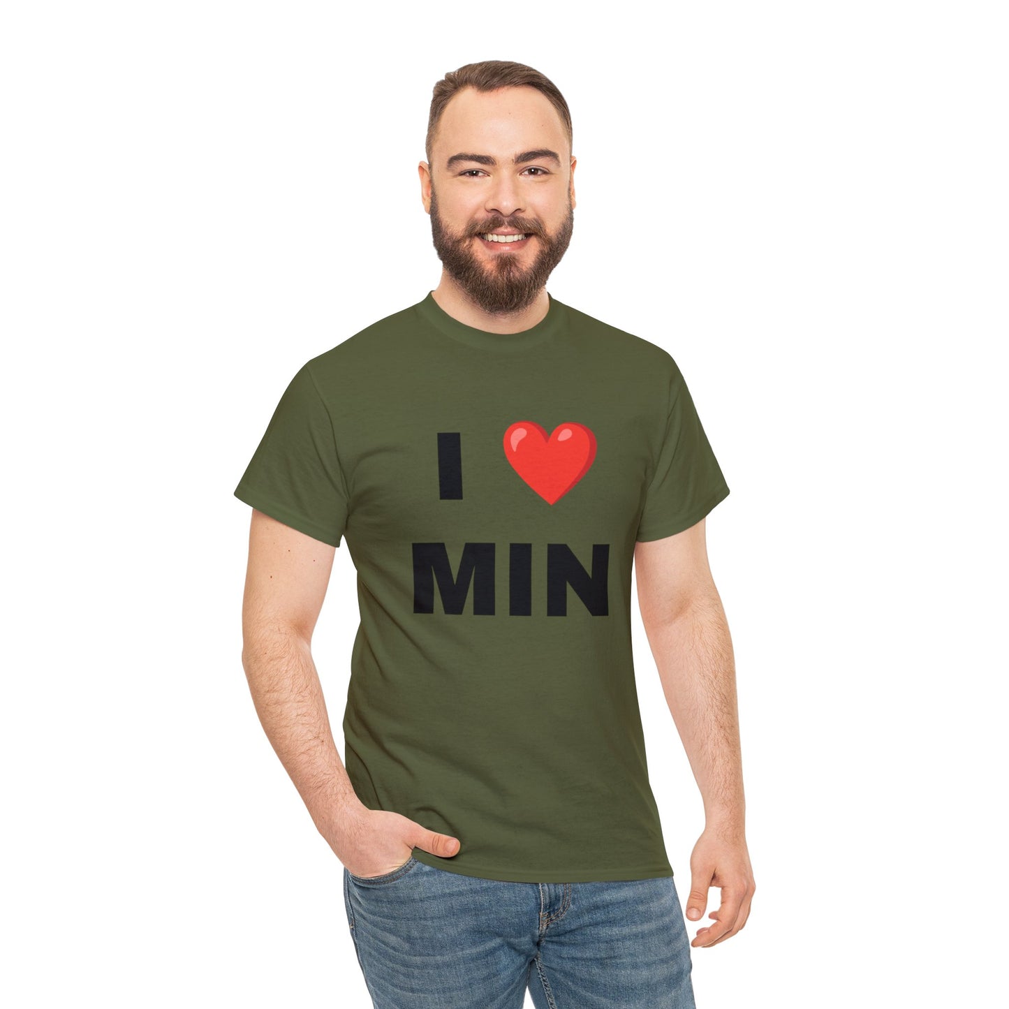 I ❤︎ MIN  Unisex Cotton T-Shirt