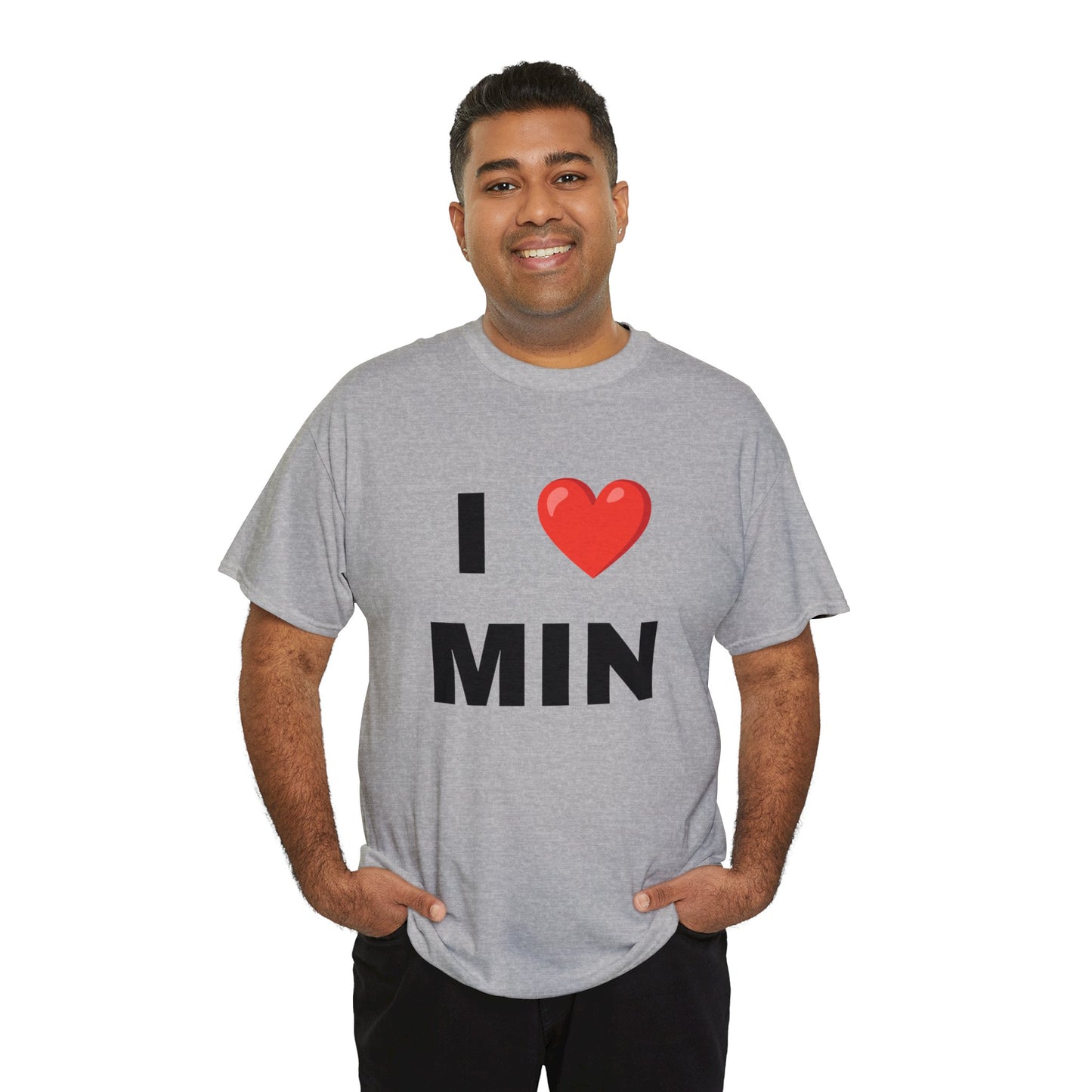 I ❤︎ MIN  Unisex Cotton T-Shirt