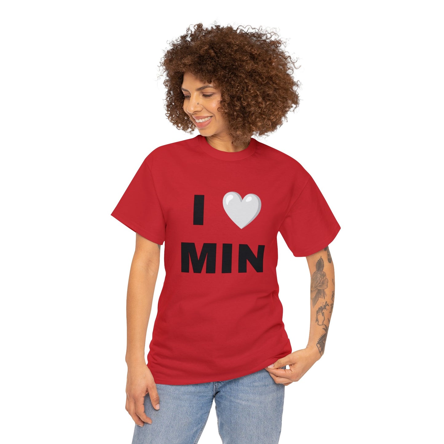 I ❤︎ MIN  Unisex Cotton T-Shirt