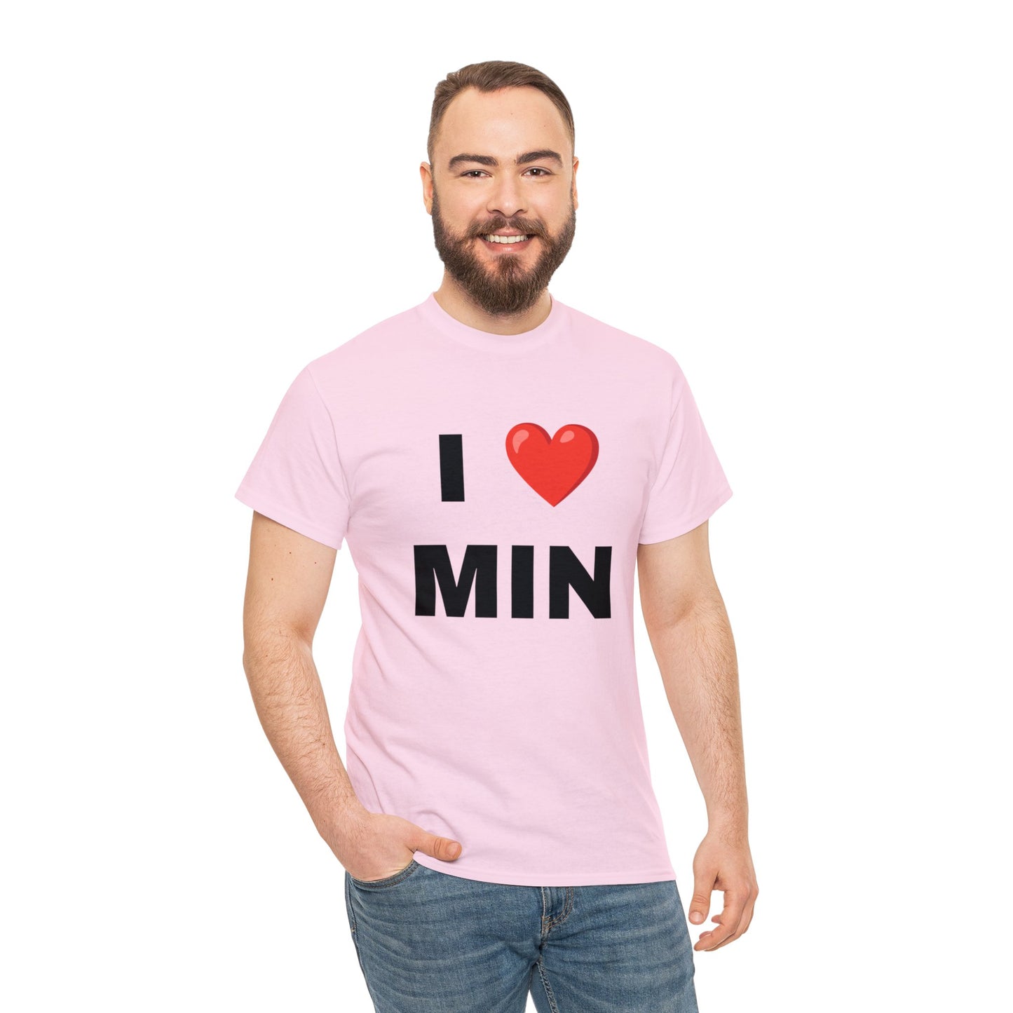 I ❤︎ MIN  Unisex Cotton T-Shirt