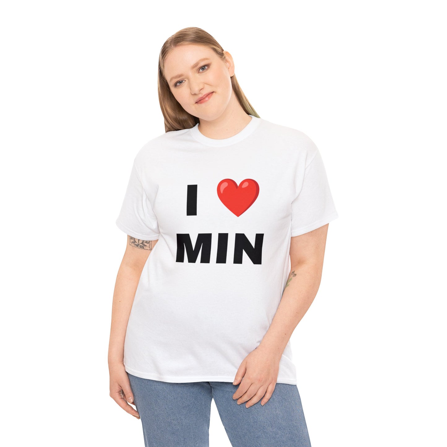 I ❤︎ MIN  Unisex Cotton T-Shirt