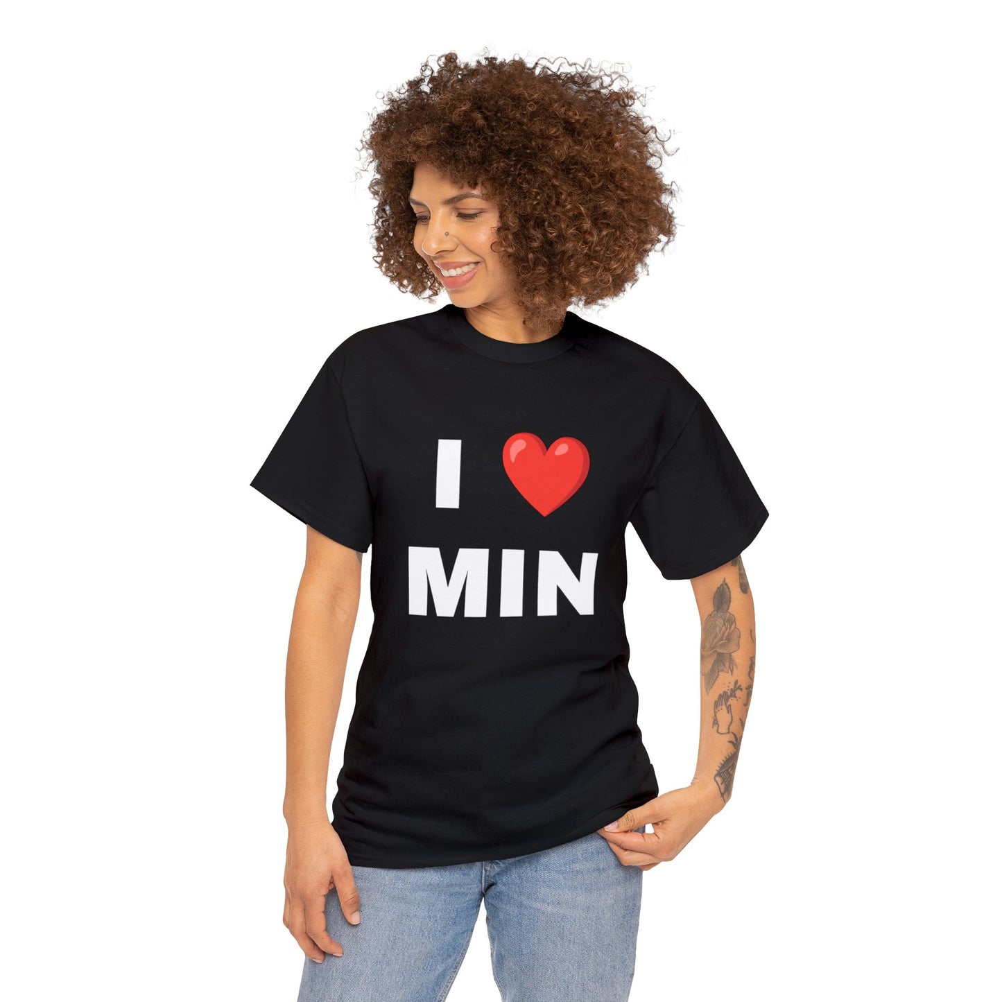 I ❤︎ MIN  Unisex Cotton T-Shirt