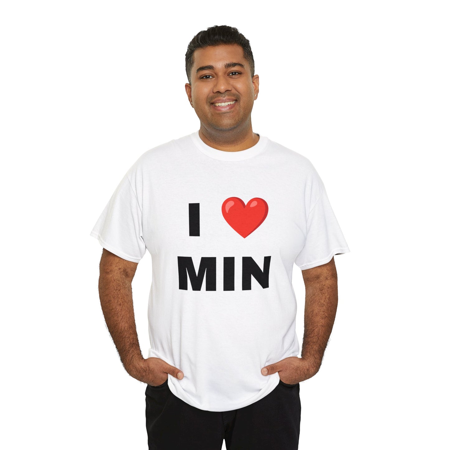 I ❤︎ MIN  Unisex Cotton T-Shirt