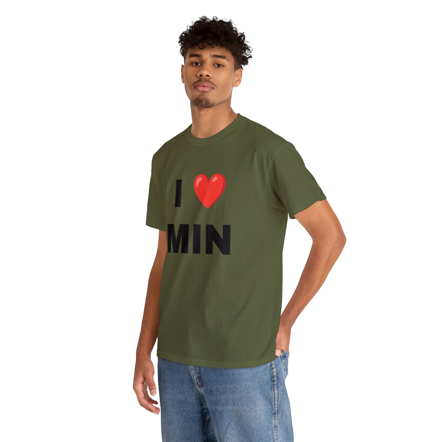 I ❤︎ MIN  Unisex Cotton T-Shirt