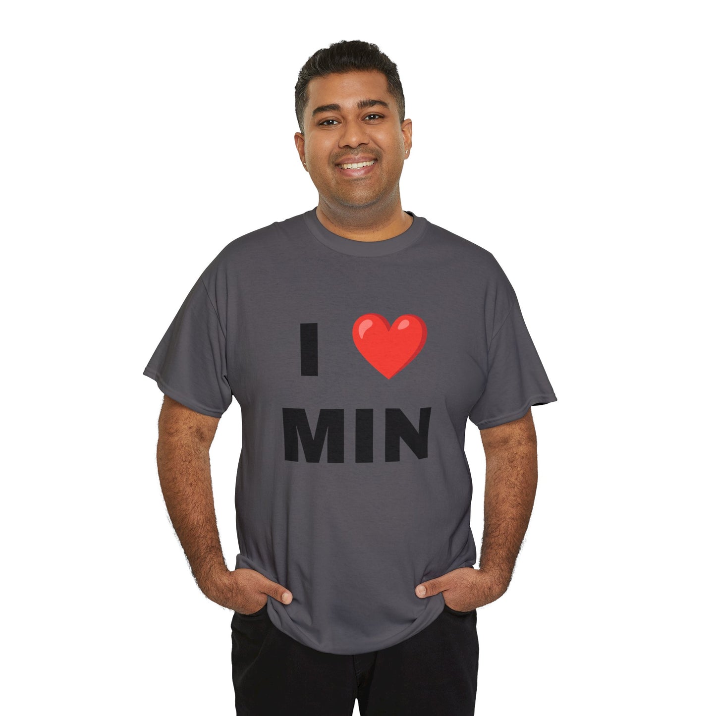 I ❤︎ MIN  Unisex Cotton T-Shirt