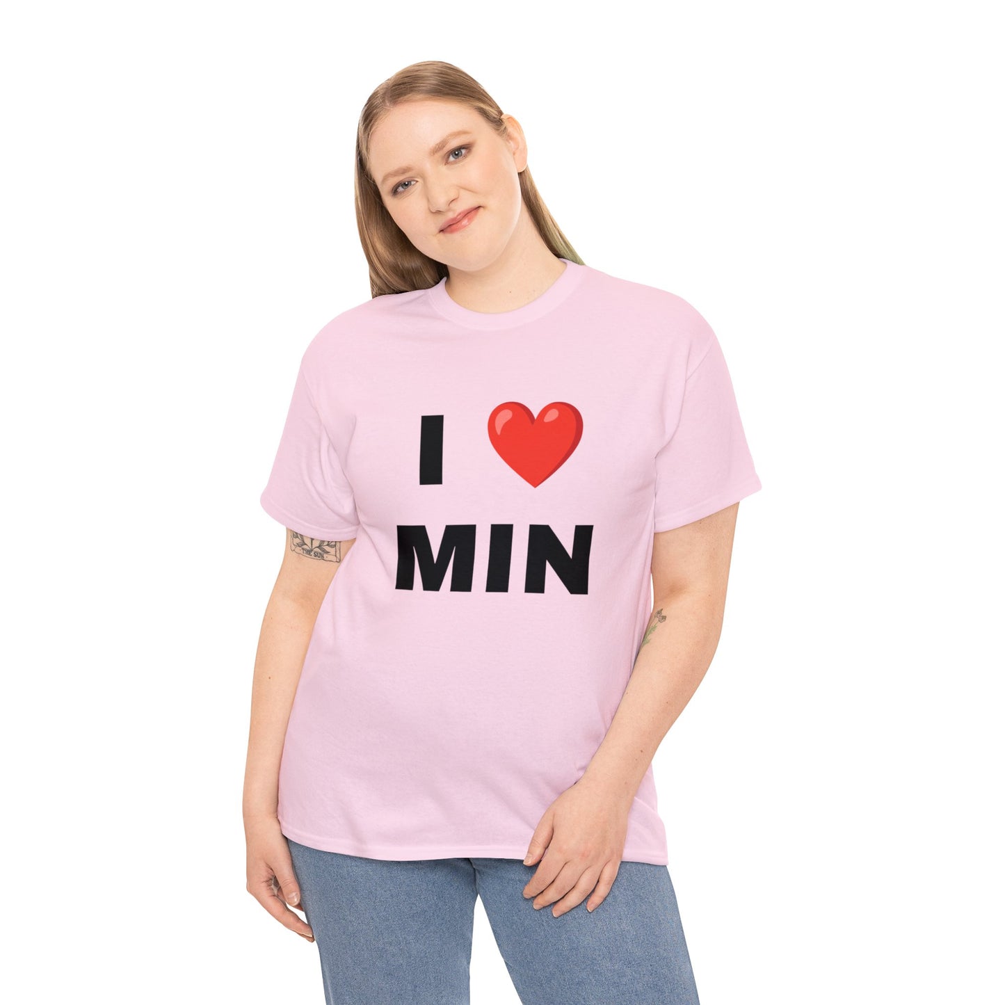 I ❤︎ MIN  Unisex Cotton T-Shirt