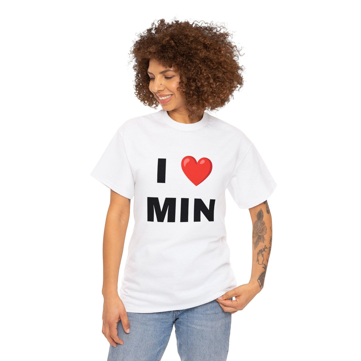 I ❤︎ MIN  Unisex Cotton T-Shirt