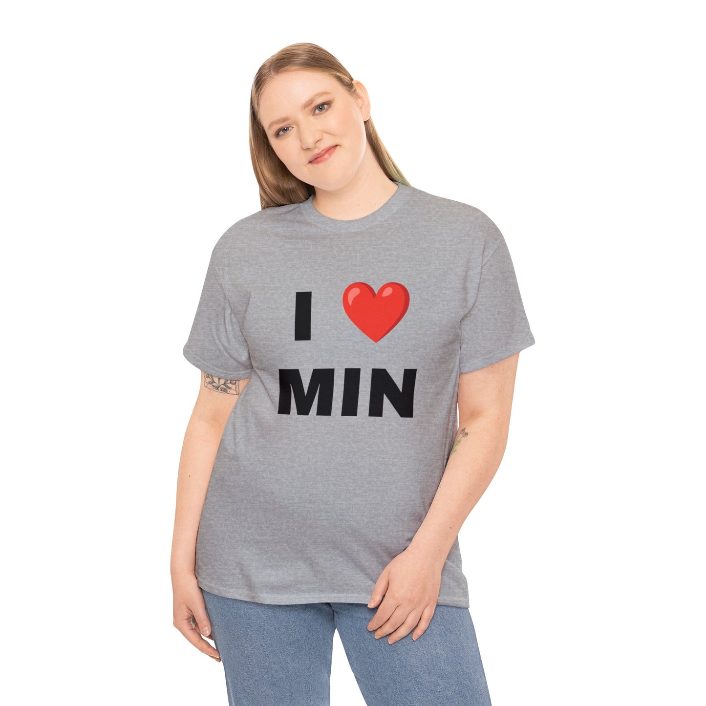 I ❤︎ MIN  Unisex Cotton T-Shirt